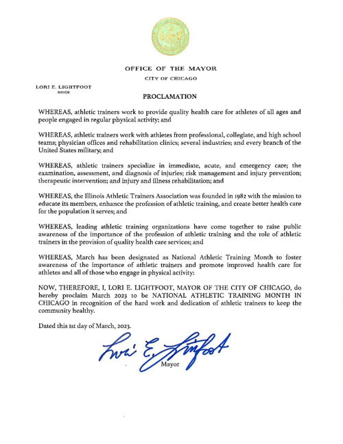 Chicago NATM proclamation 2023